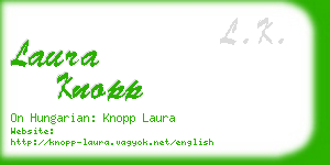 laura knopp business card